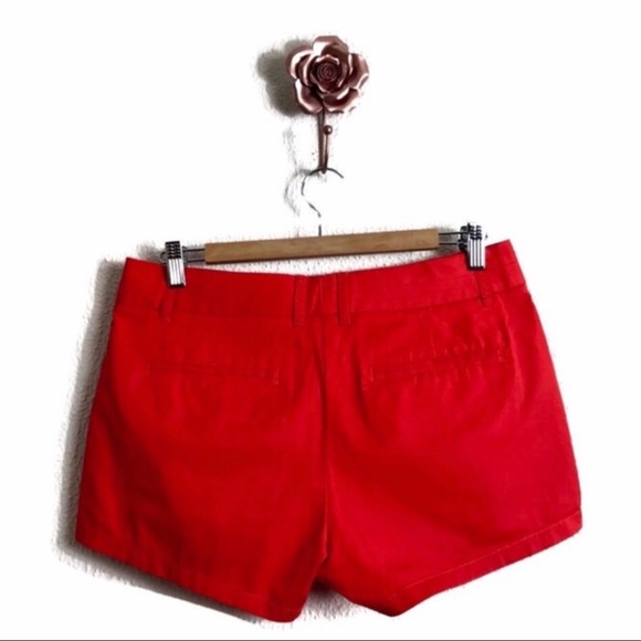 J Crew Red Orange Chino Cotton size 6 Shorts - Picture 3 of 4
